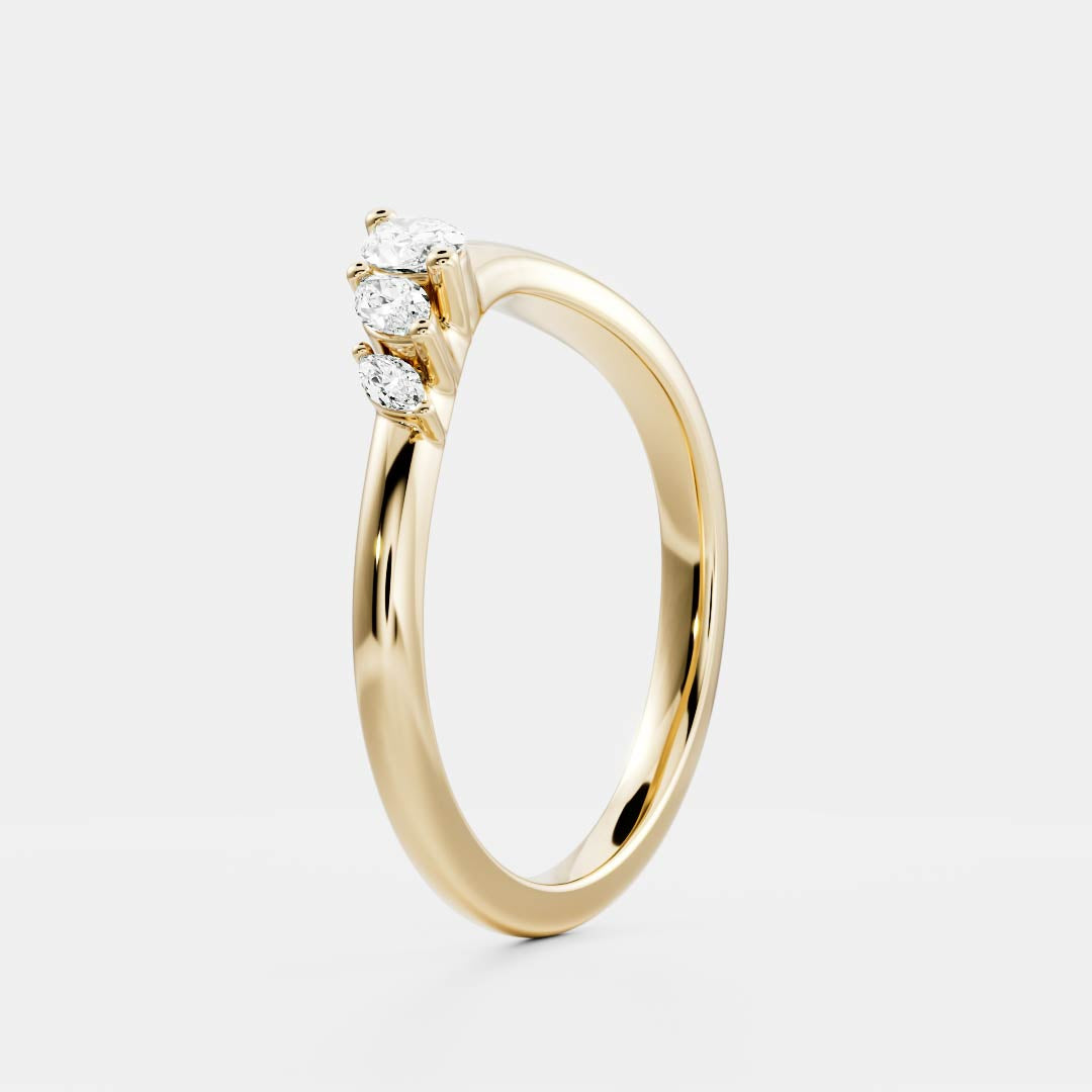 The Eve Ring - Curved Marquise Ceremonial Ring