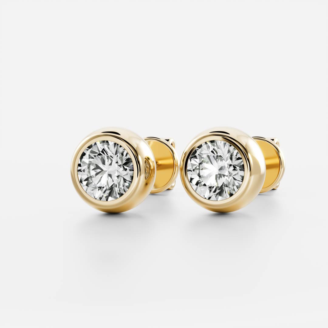 Moissanite shop bezel earrings