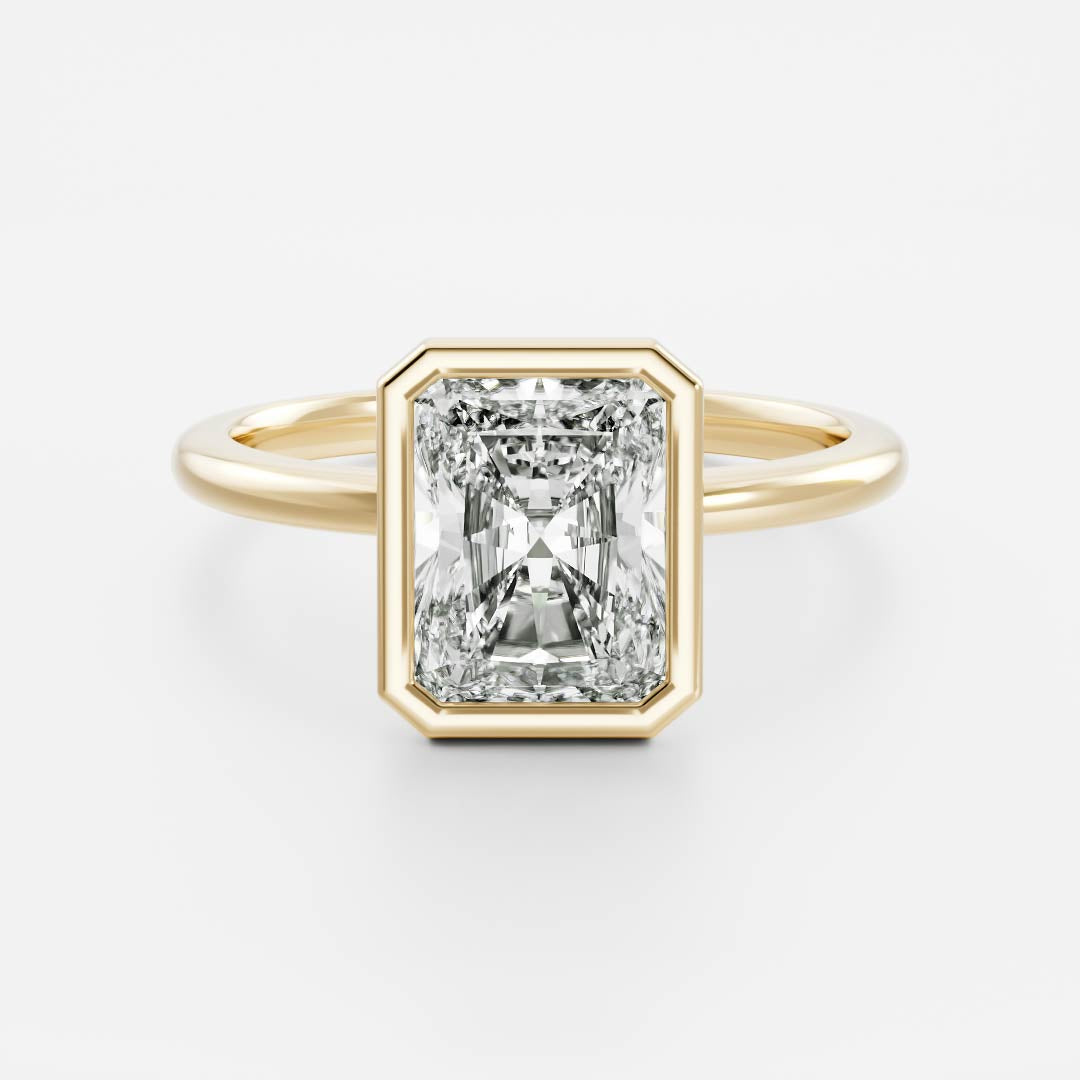 Radiant bezel online ring