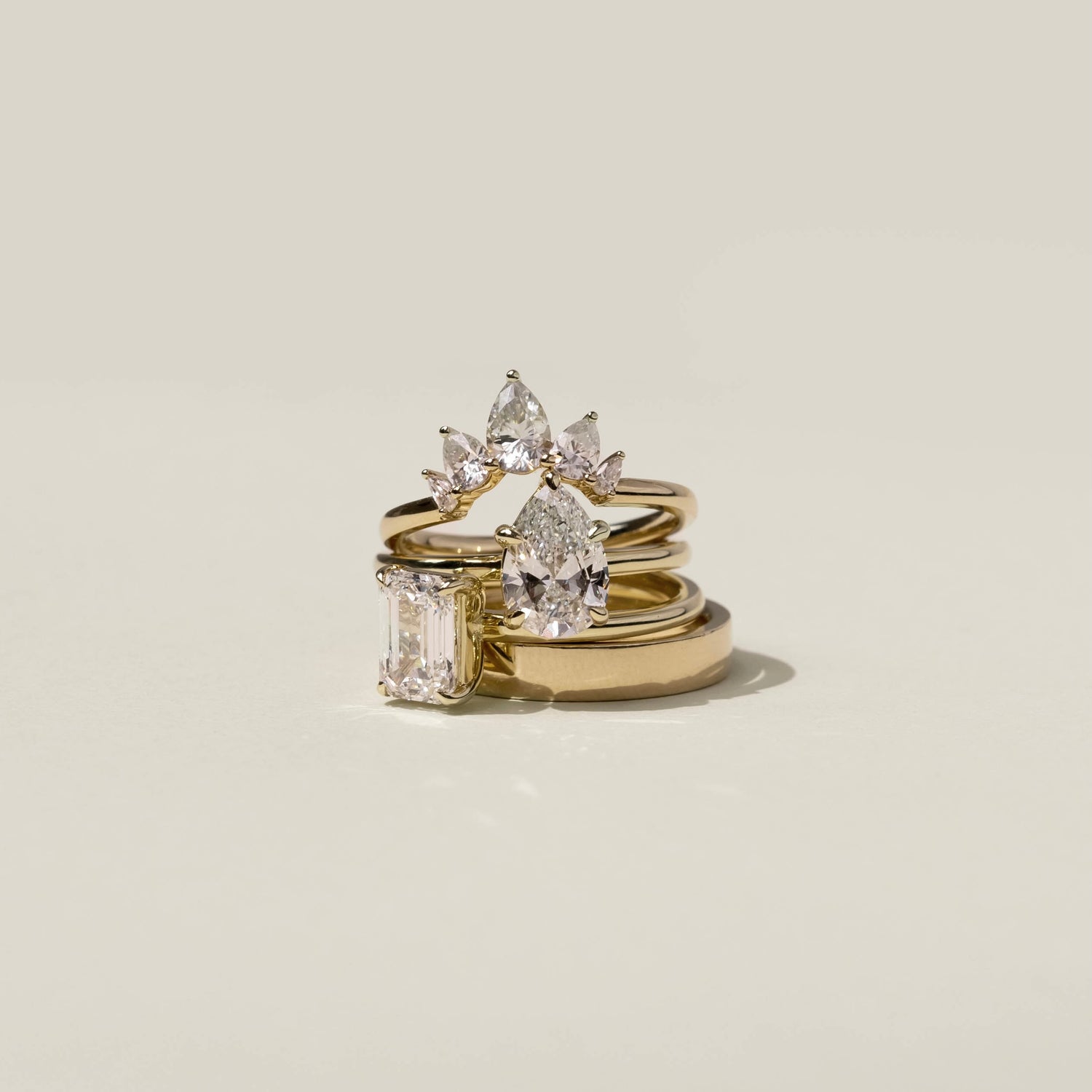 Your Guide to Crown Ceremonial Rings: Creating a Modern, and Timeless, Bridal Ring Stack