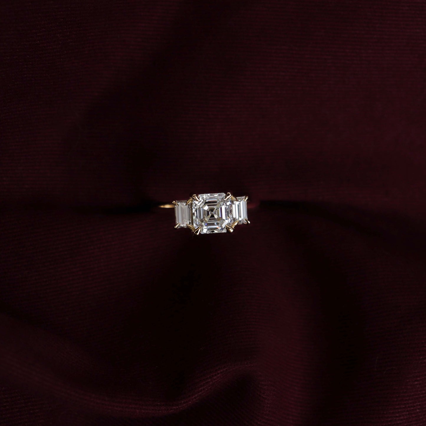 The Neave Ring - Asscher and Baguette Trilogy