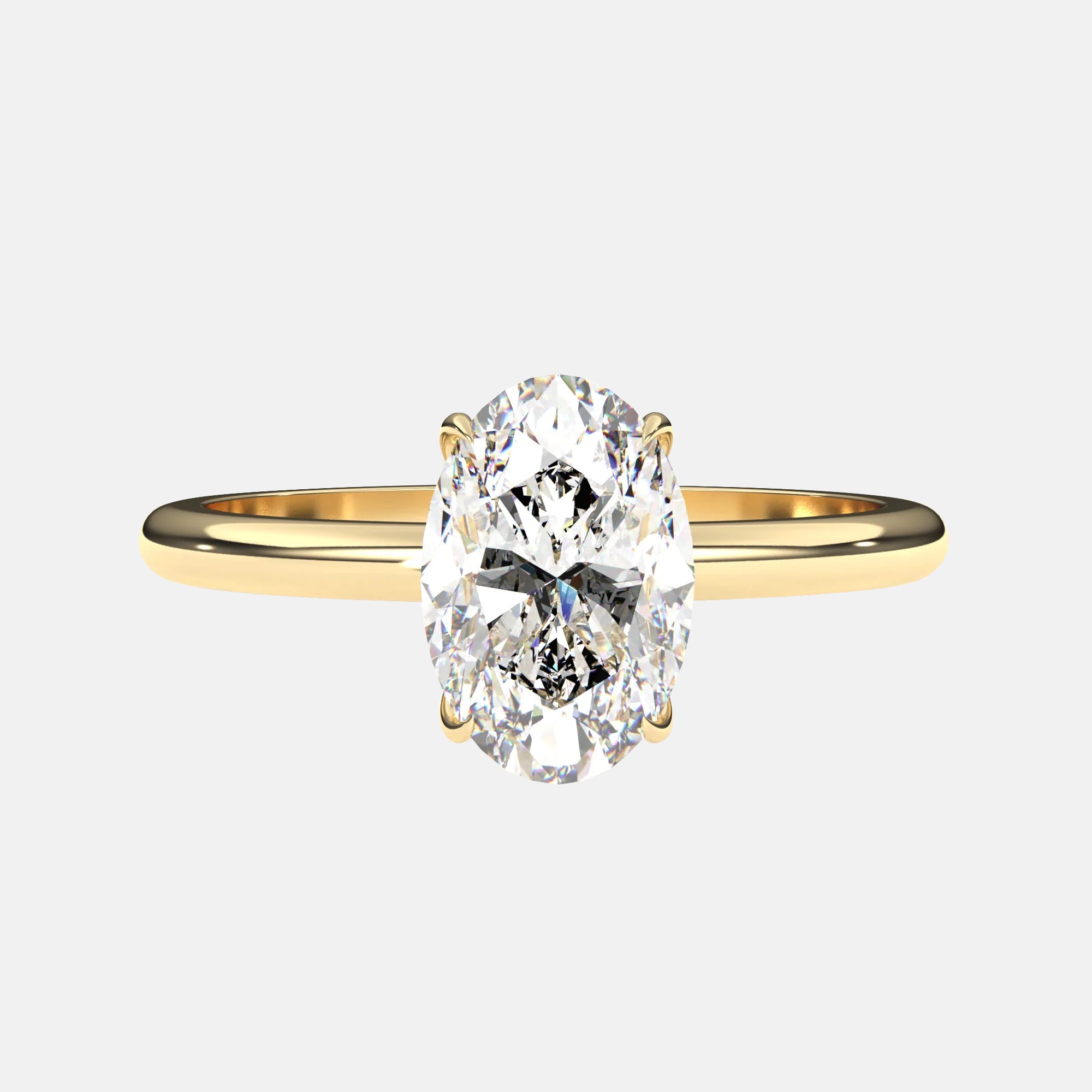 The Luise Ring - 9x7mm (2.1ct) Moissanite Oval Solitaire