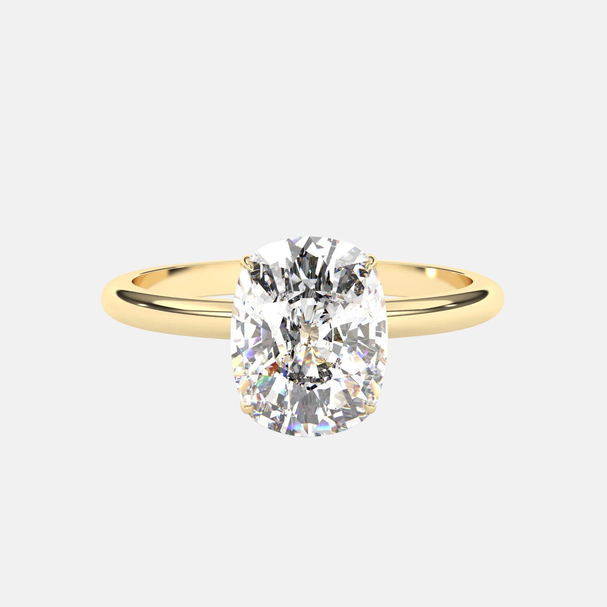 The Ophelia Ring - 8x6mm (1.75ct) Moissanite Elongated Cushion Solitaire