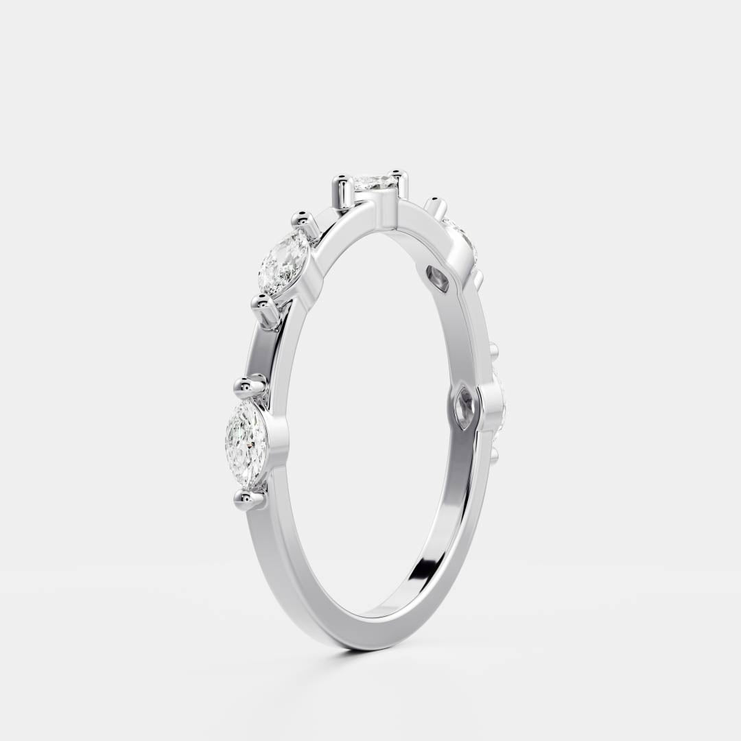 The Zuri Ring - Dainty Marquise Band