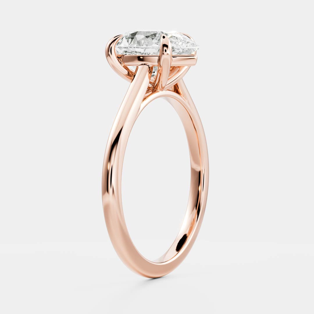 The Sophia Ring - Pear Cathedral Solitaire