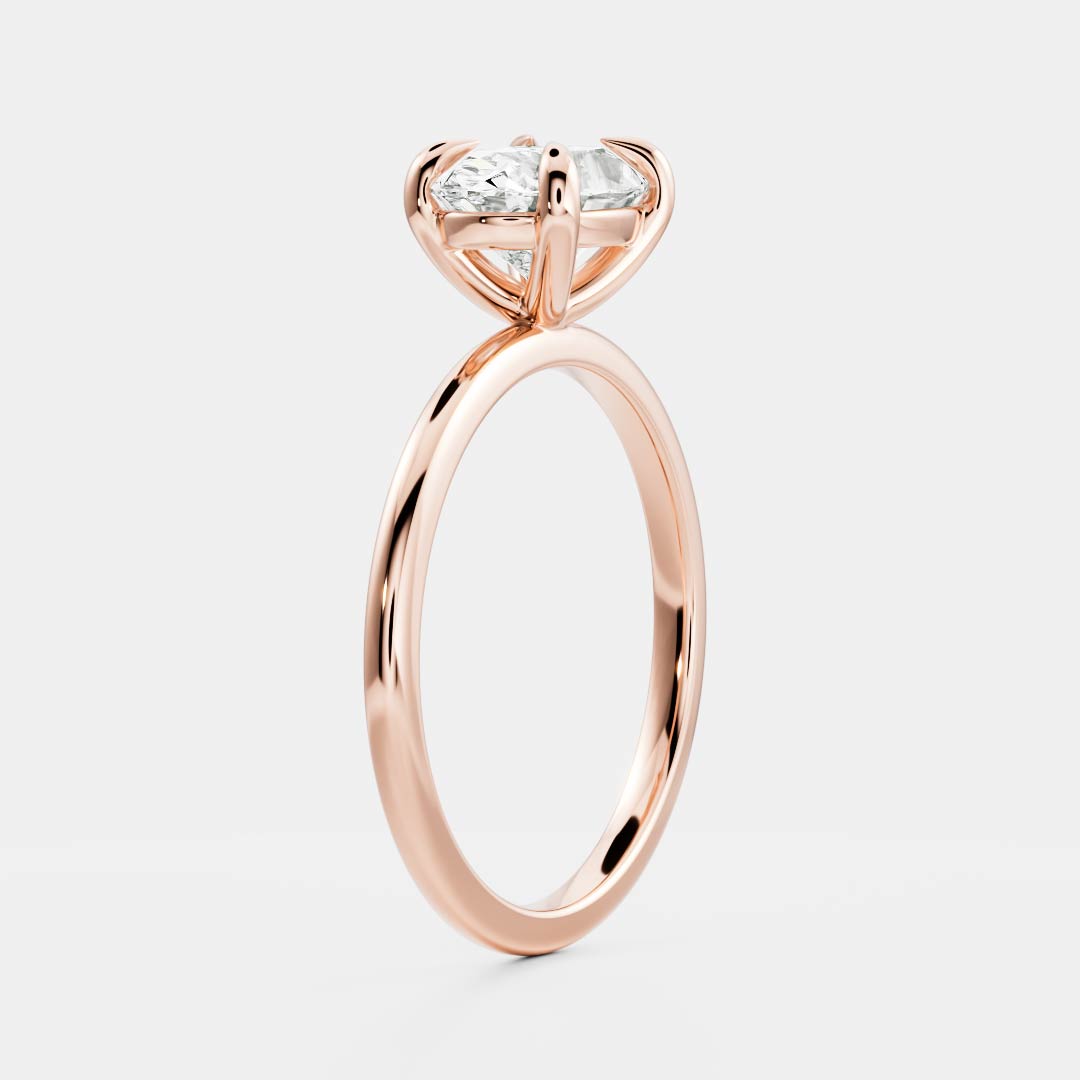 Nutmeg | 18ct White Gold pavé halo style engagement ring | Taylor & Hart