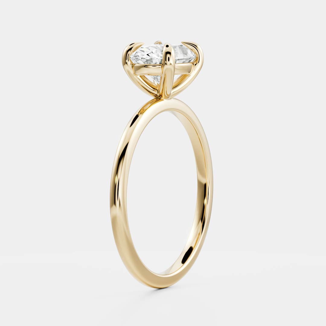 The Elora Ring - East-West Oval Solitaire