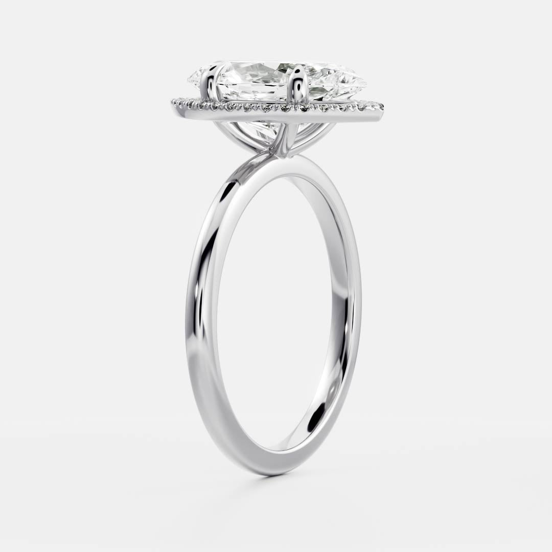 The Arie Ring - Marquise Halo