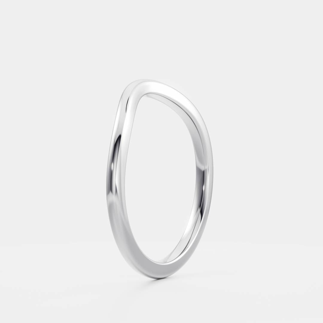The Classic Curved Ring - Plain Wedding Band