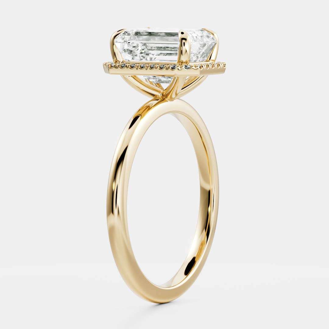 The Audrey Ring - Emerald Halo