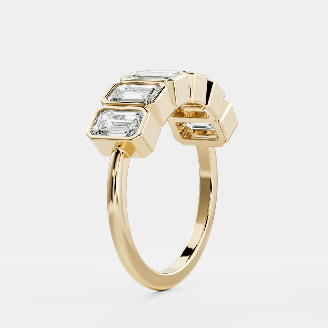 The Harper Emerald Bezel Ceremonial Ring