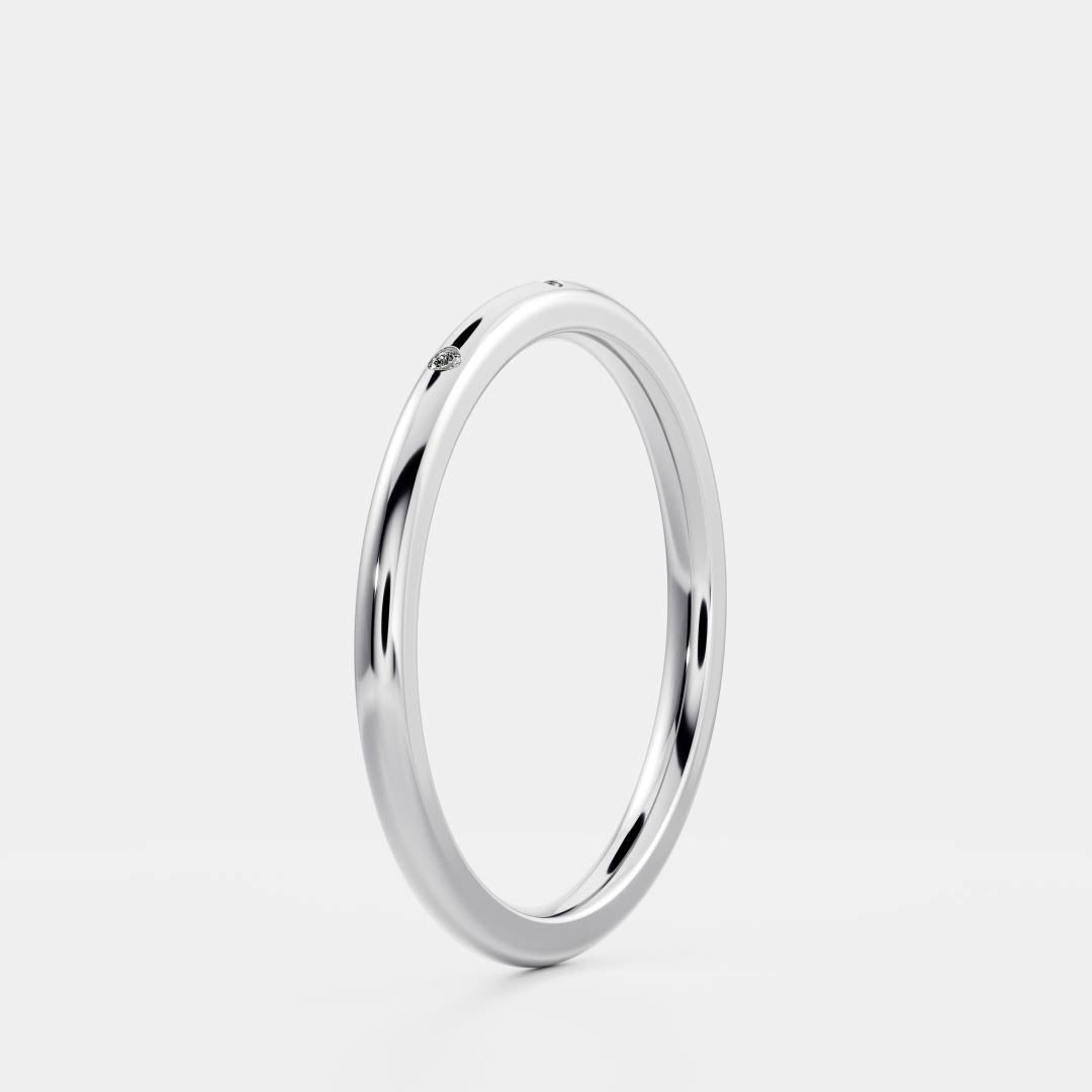 The Mae Ring - Inset Moissanite Band