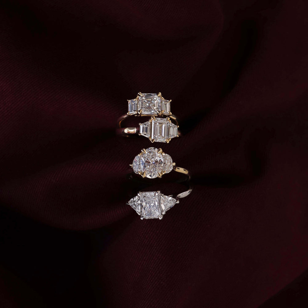 
                      
                        The Neave Ring - Asscher and Baguette Trilogy
                      
                    