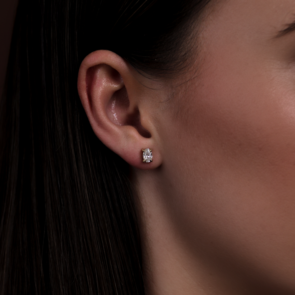 
                      
                        The Iris Earrings - Oval Studs
                      
                    