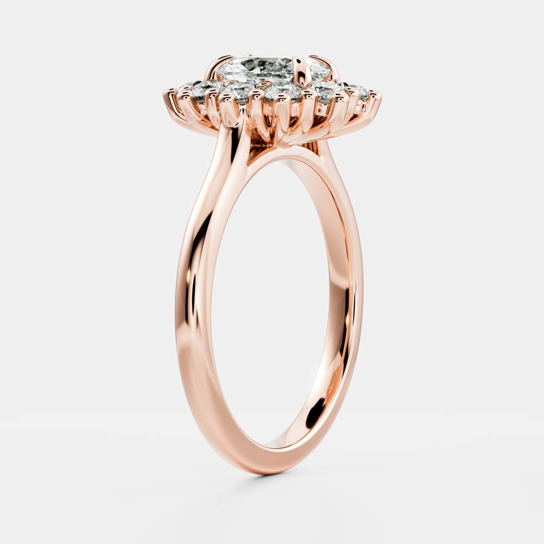 The Eloise Ring - Oval Antique Halo