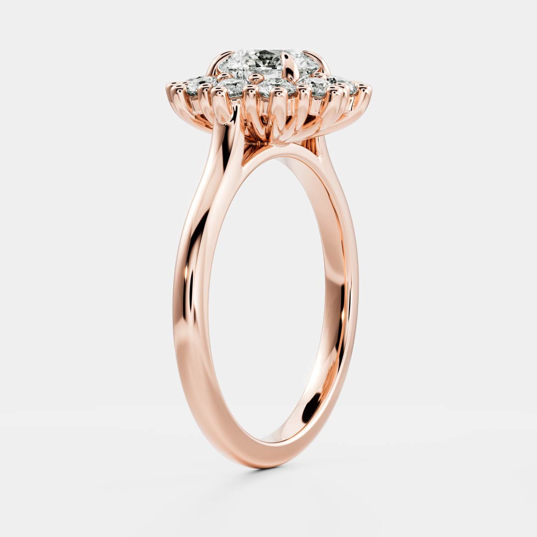 The Eloise Ring - Round Antique Halo