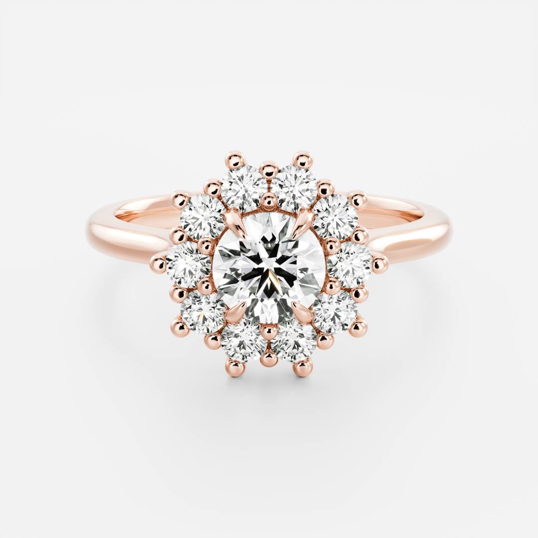 The Eloise Ring - Round Antique Halo