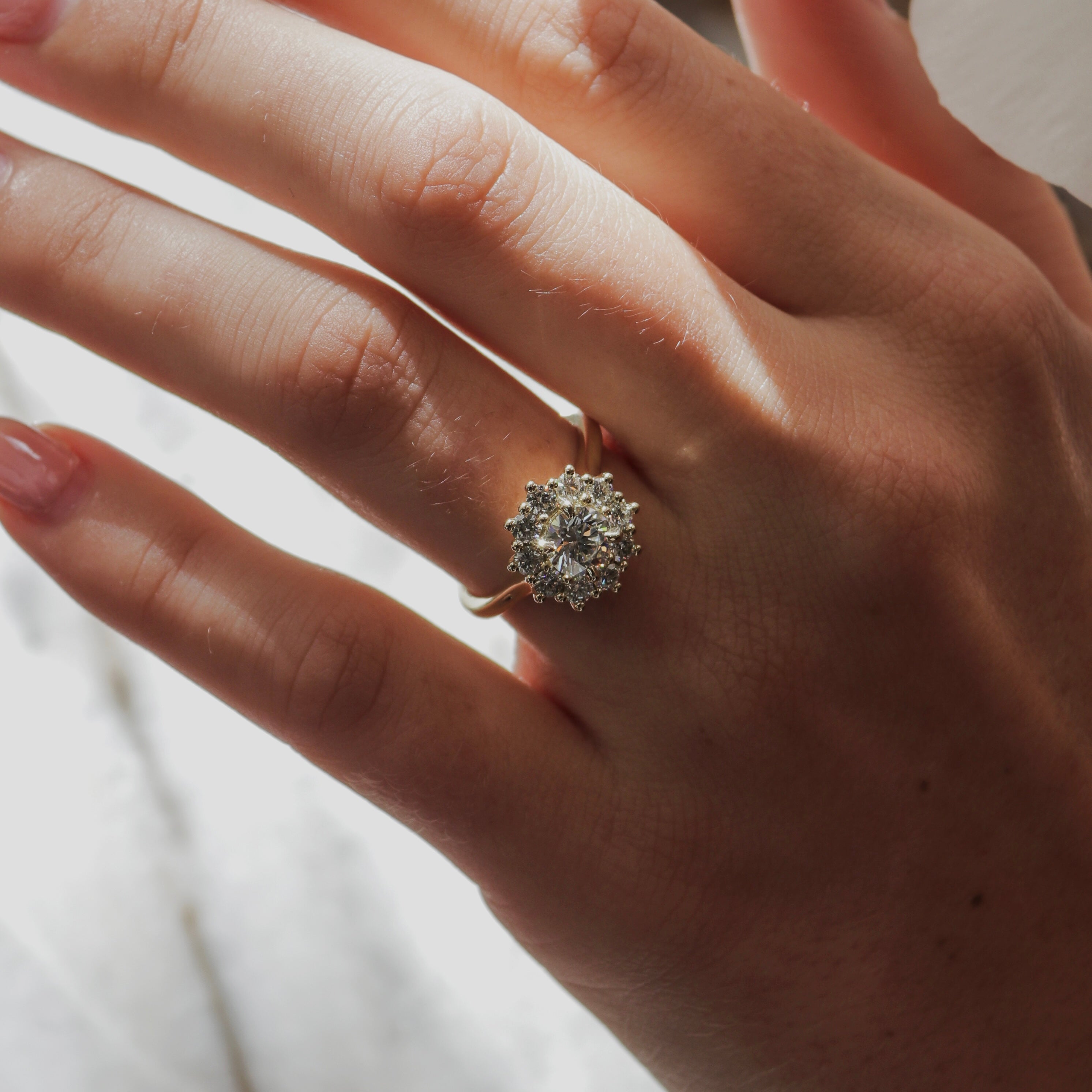 The Eloise Ring - Round Antique Halo