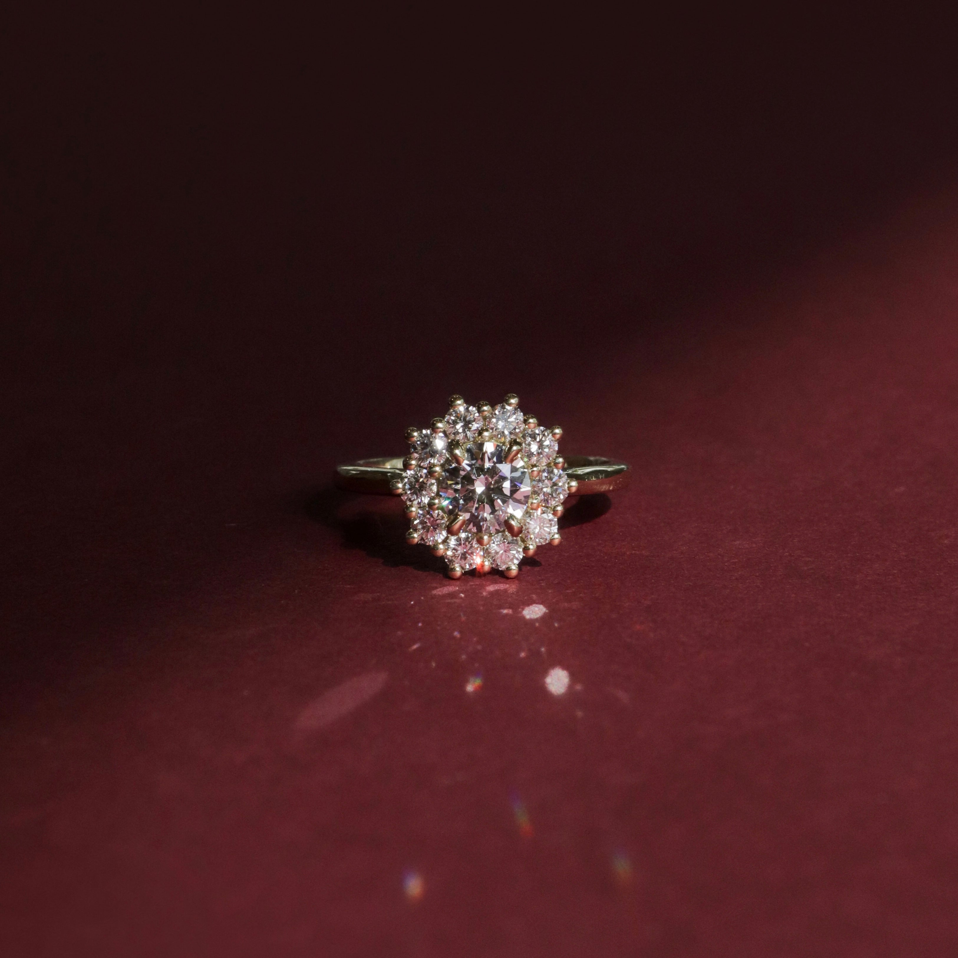 The Eloise Ring - Round Antique Halo