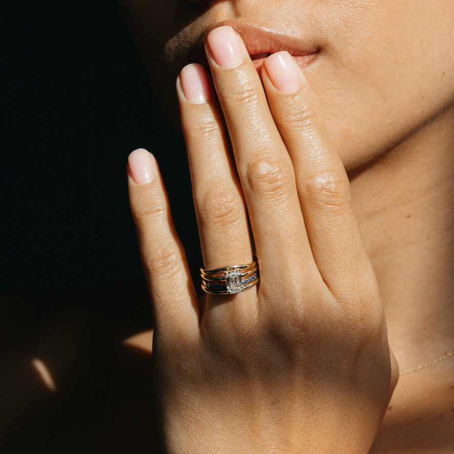 
                      
                        The Niah Ring - Cultured Sapphire Ceremonial Ring
                      
                    