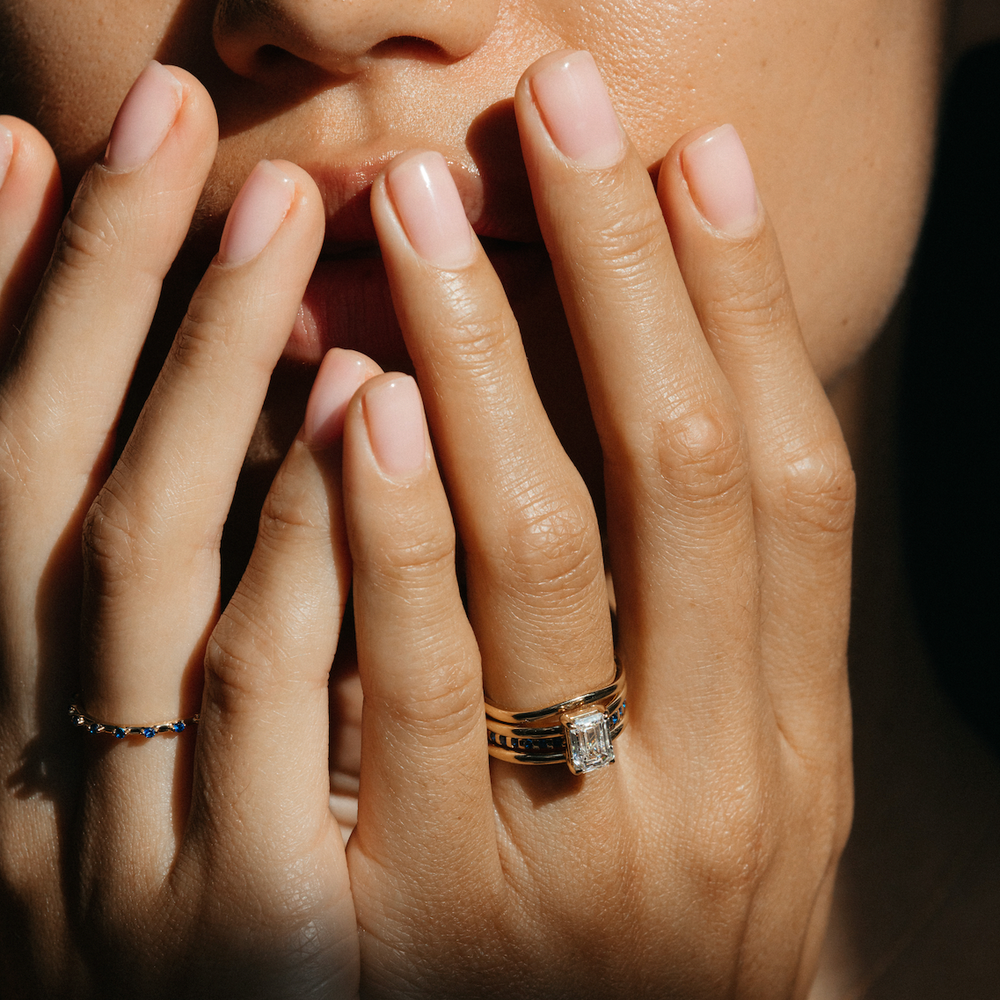 
                      
                        The Clara Ring - Cultured Sapphire Ceremonial Ring
                      
                    