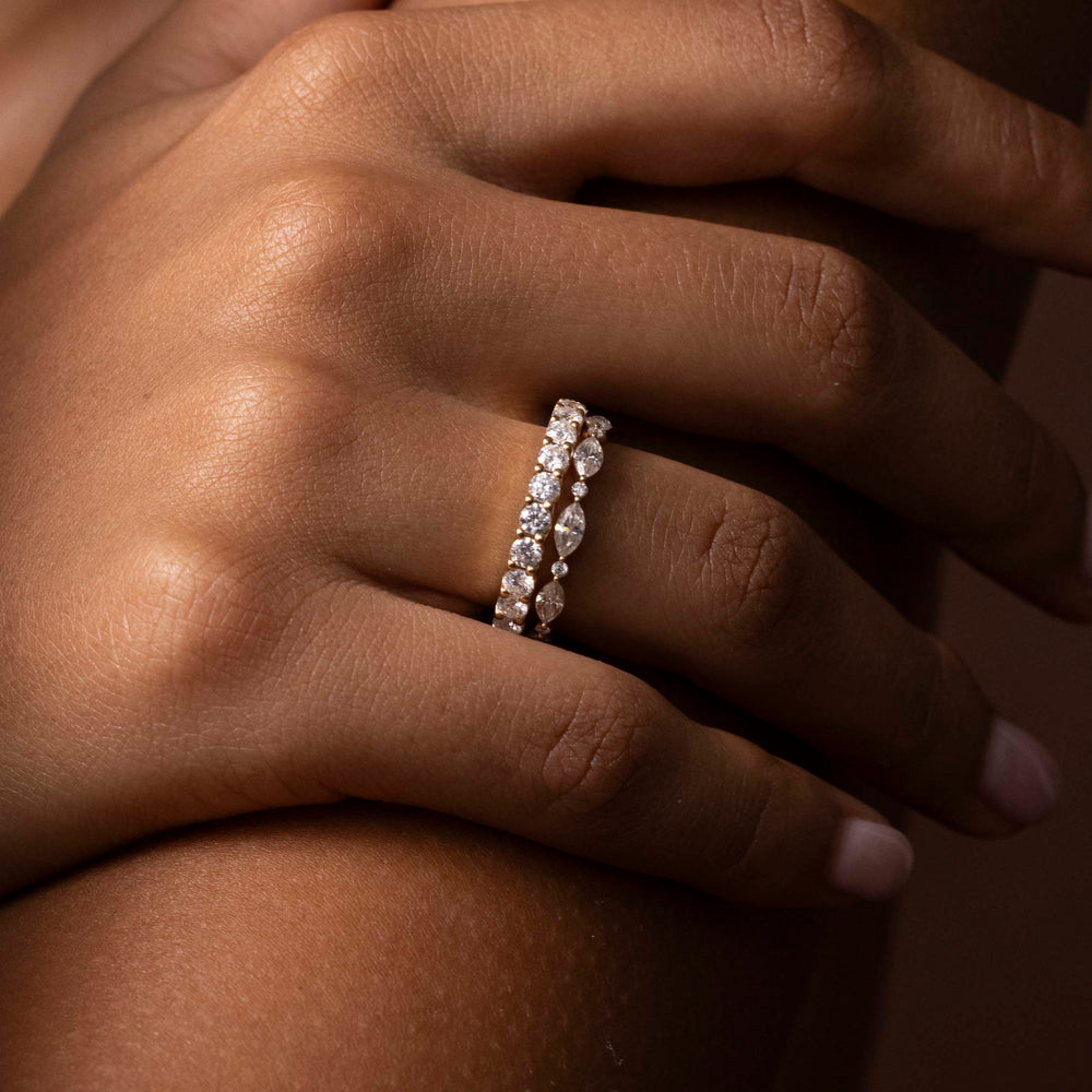 
                      
                        The Skylar Ring - Large Pavé Band
                      
                    