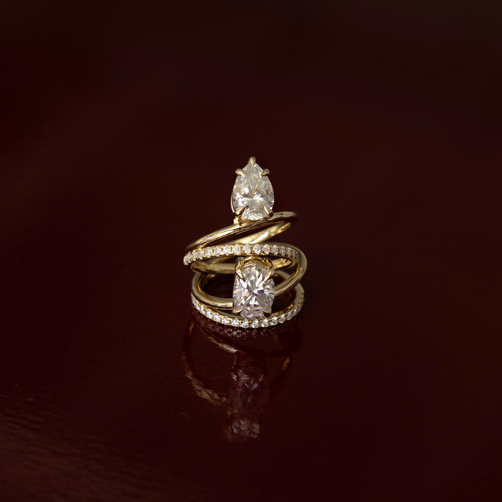 
                      
                        The Emerie Ring - Oval Double Band Solitaire
                      
                    