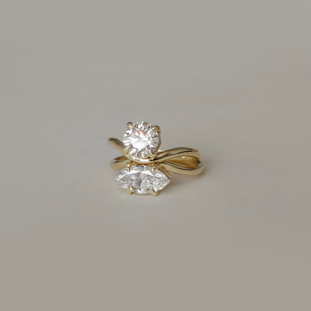 
                      
                        The Maya Ring - Marquise Curved Solitaire
                      
                    