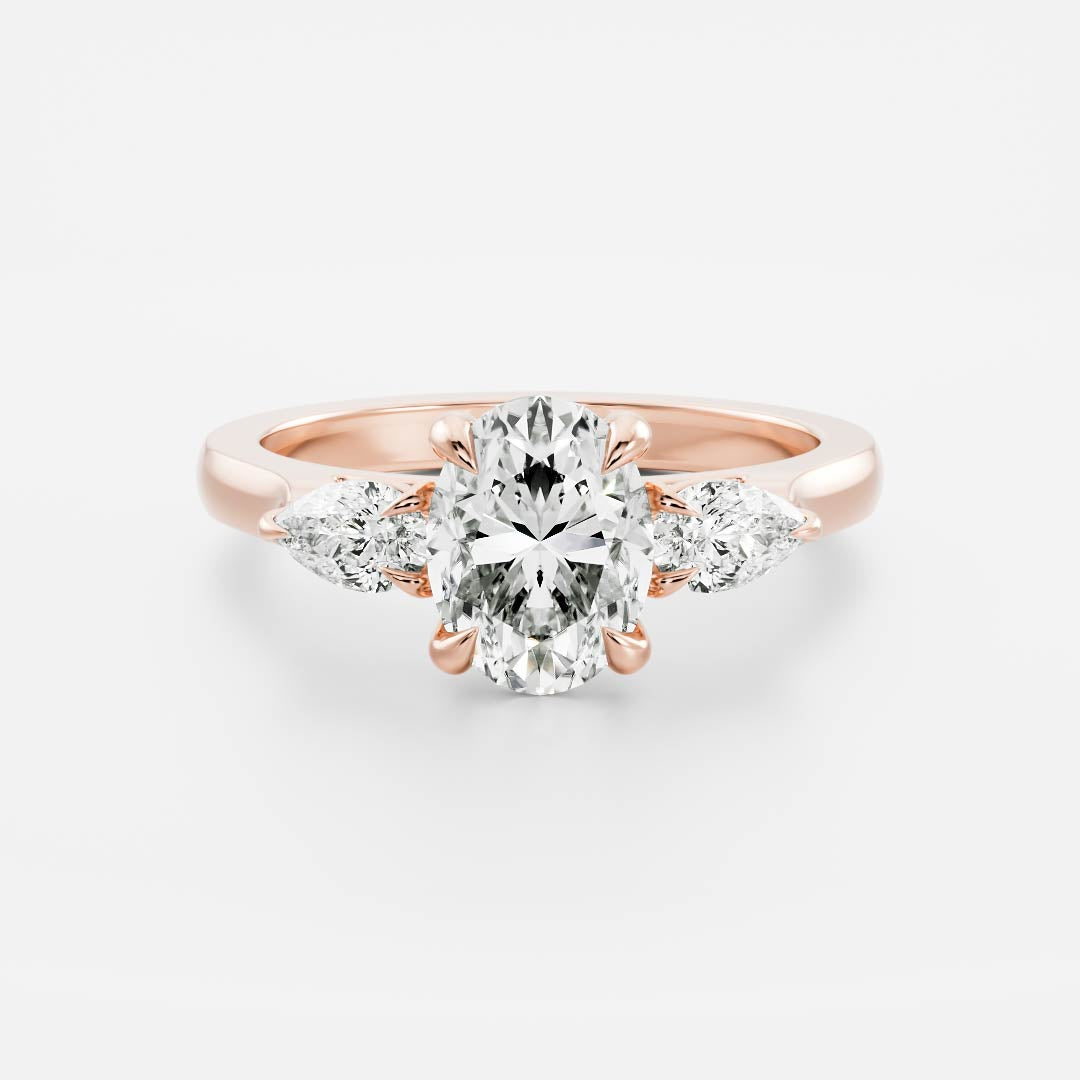 The Florence Ring - Oval and Pear Trilogy