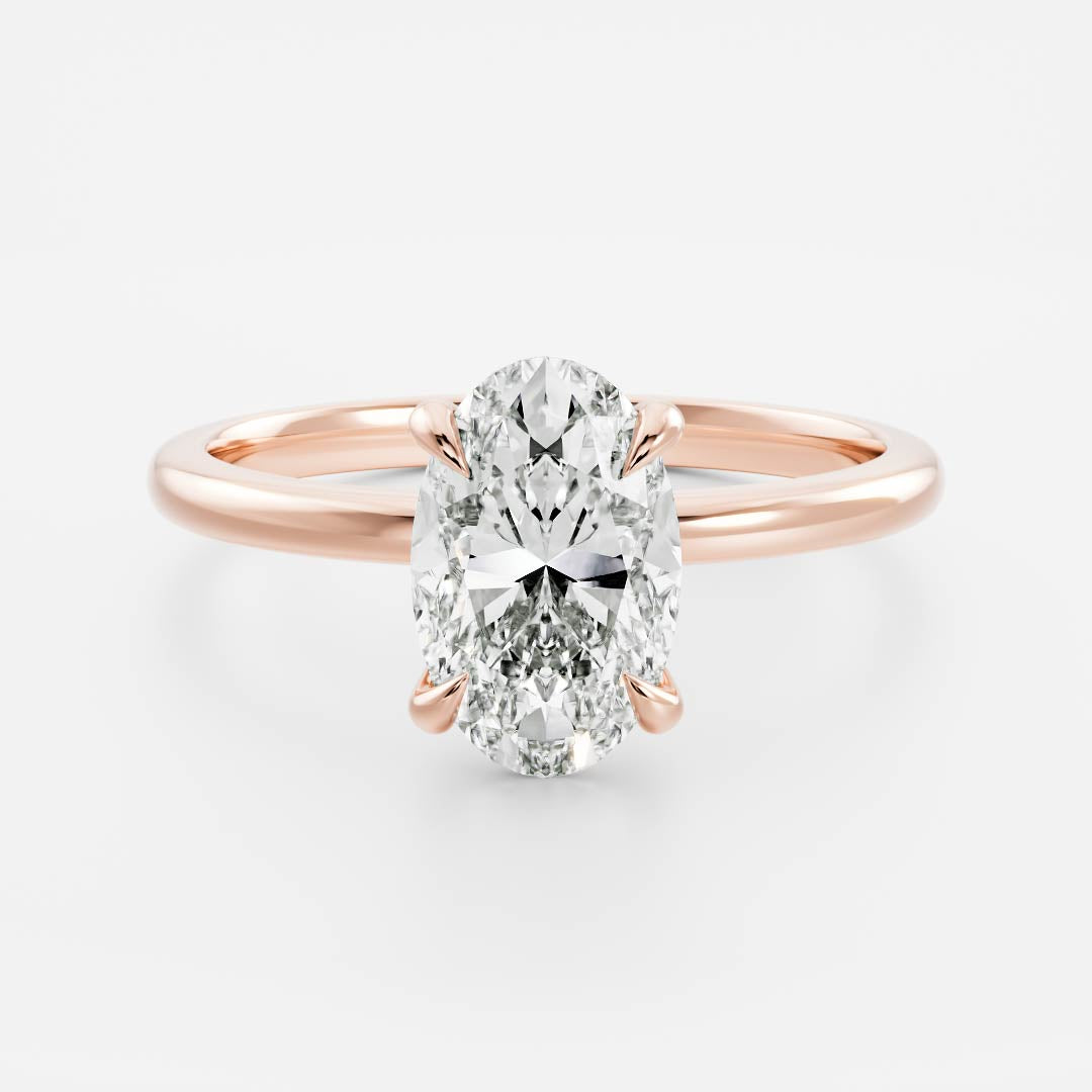 The Luise Ring - 9x7mm (2.1ct) Moissanite Oval Solitaire