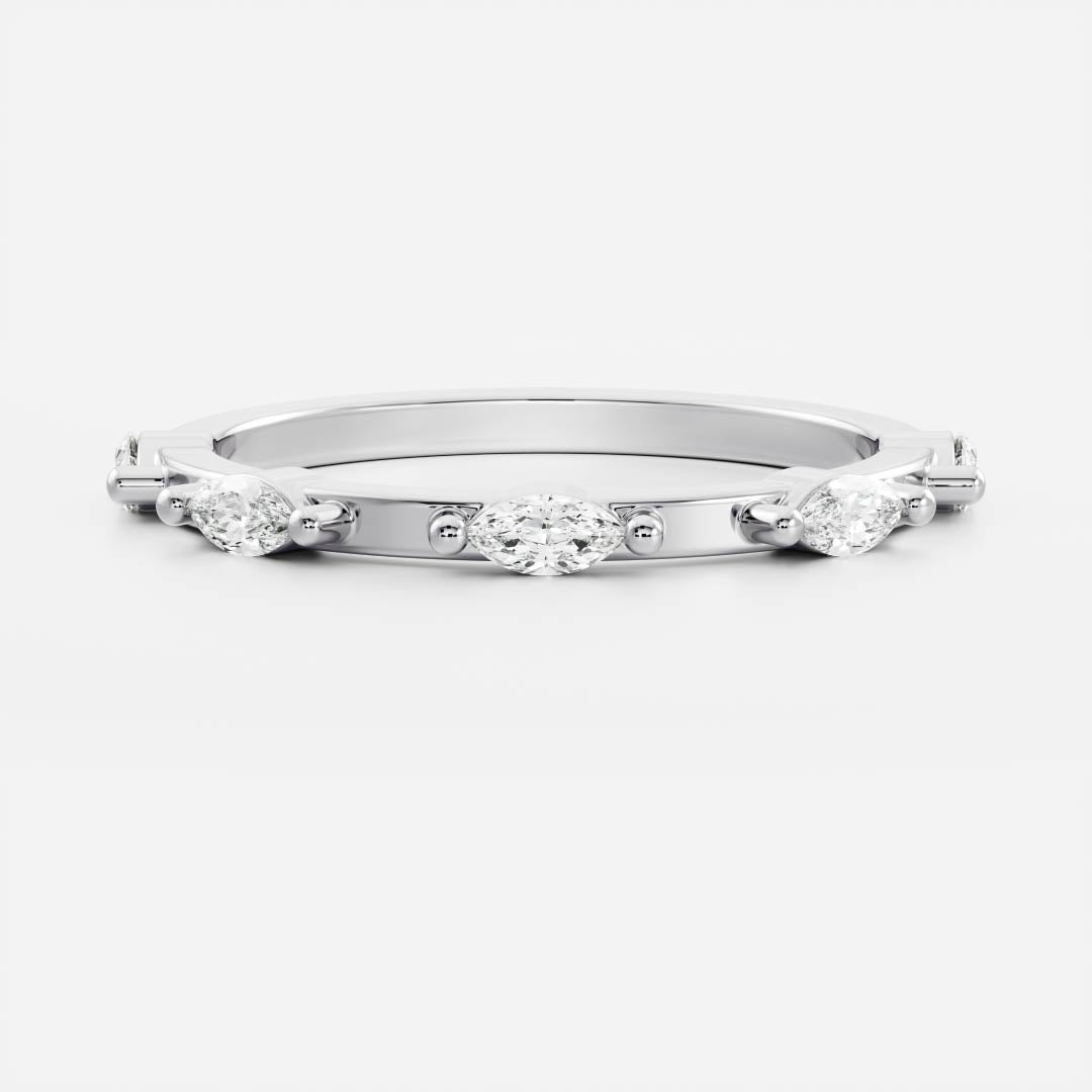 The Zuri Ring - 3x1.5mm Dainty Marquise Band