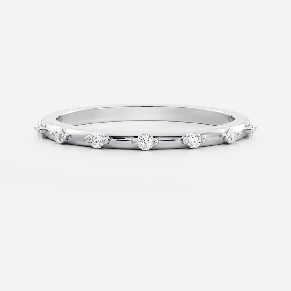 The Harlow Ring - 1.5mm Dainty Round Brilliant Band