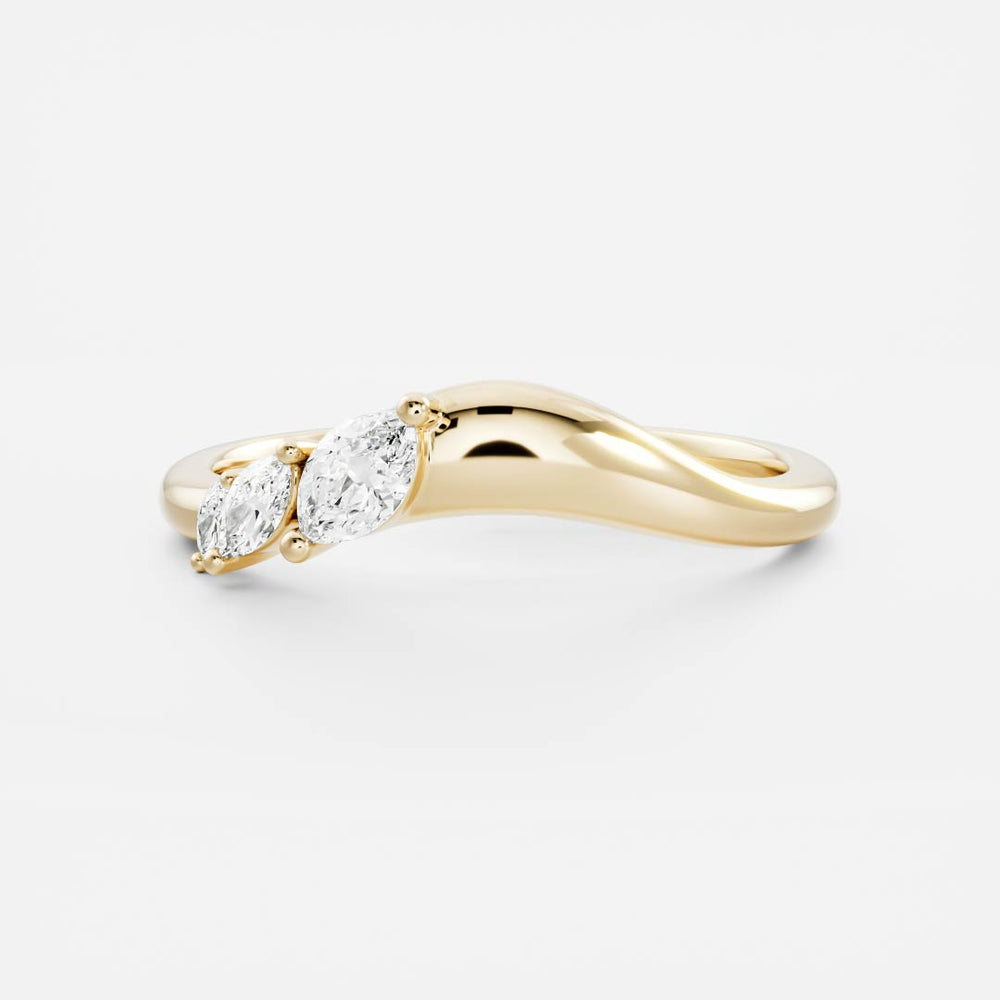 The Eve Ring - Curved Marquise Ceremonial Ring