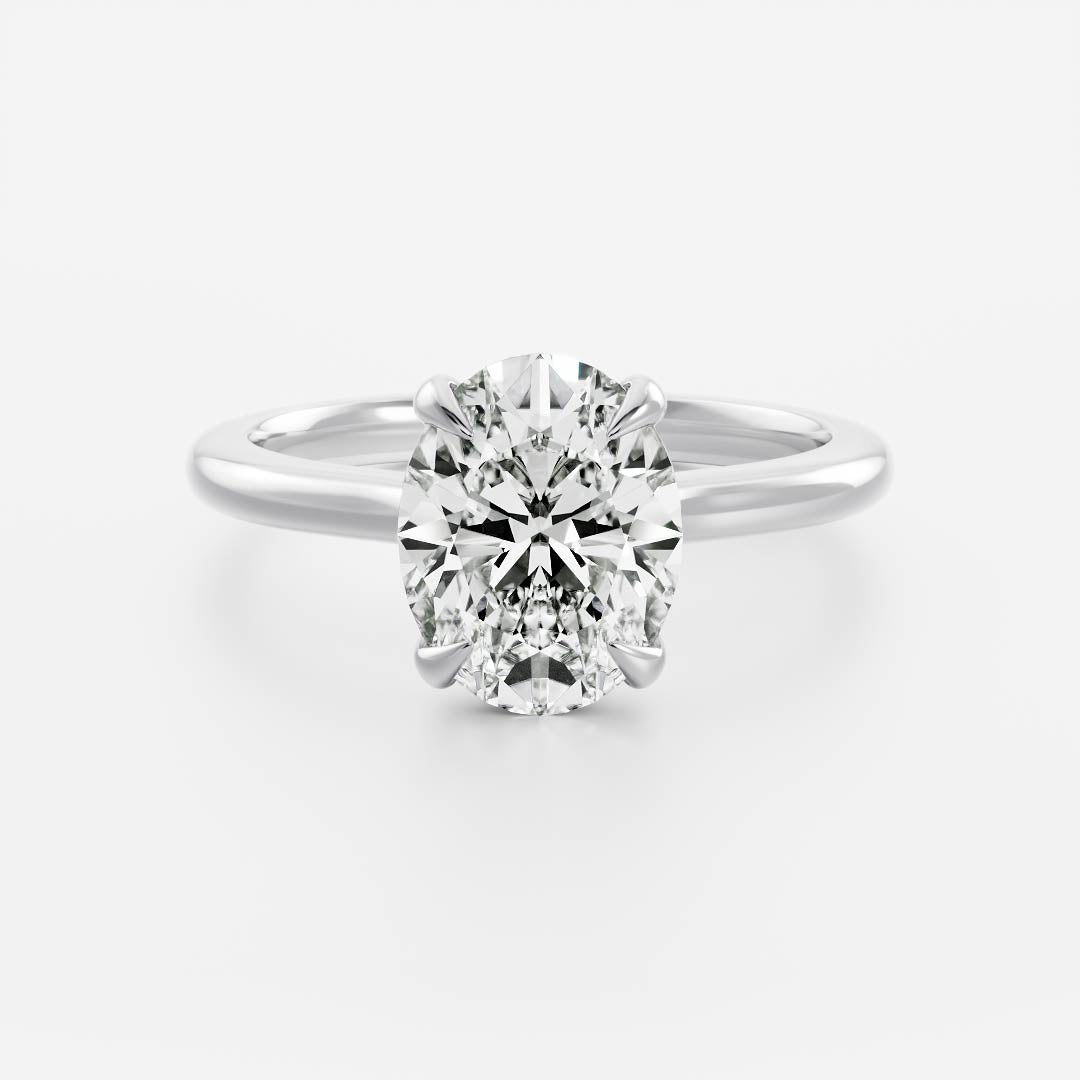 The Luise Ring™ Low Set - Oval Solitaire