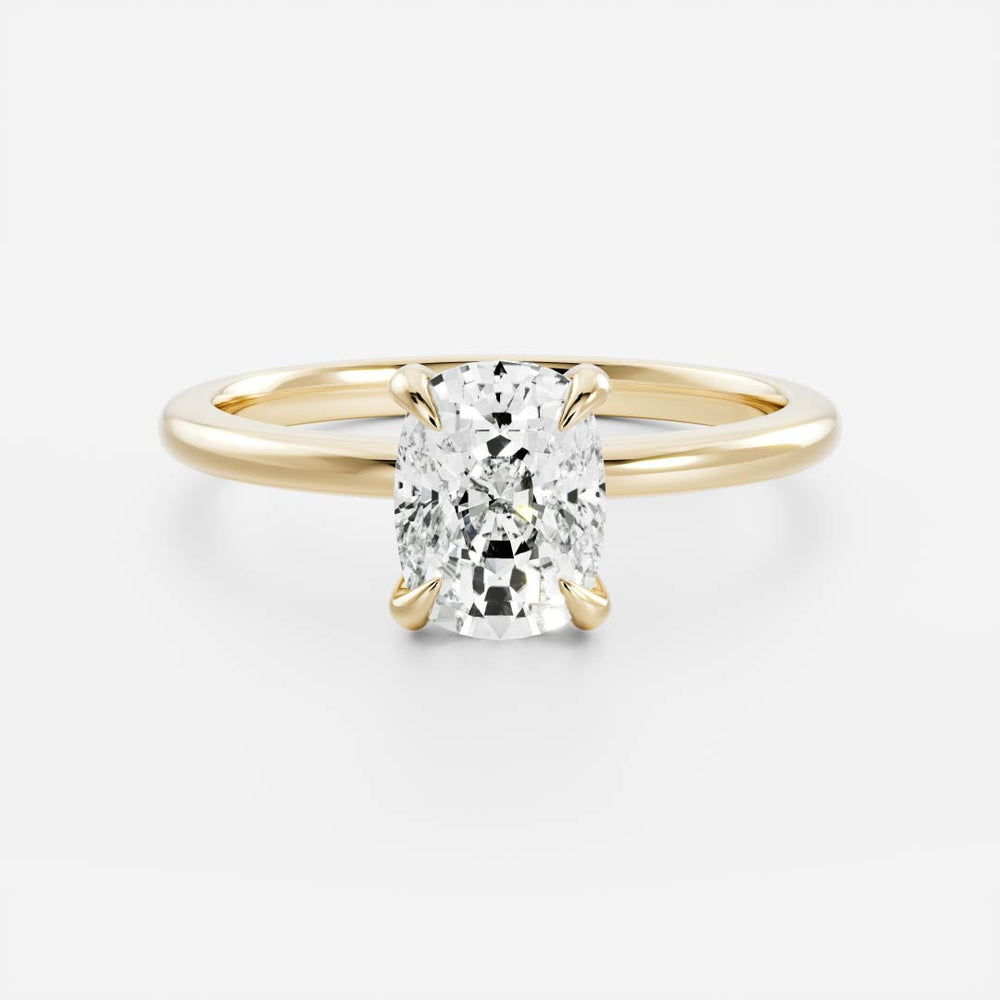 The Ophelia Ring - 2.4ct Moissanite Elongated Cushion Solitaire