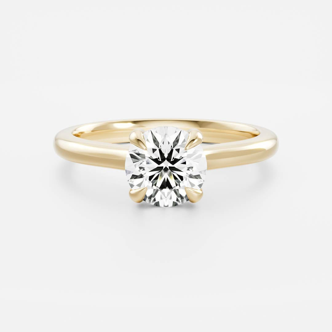 The Isla Ring - 1.5ct Round Moissanite Cathedral Solitaire