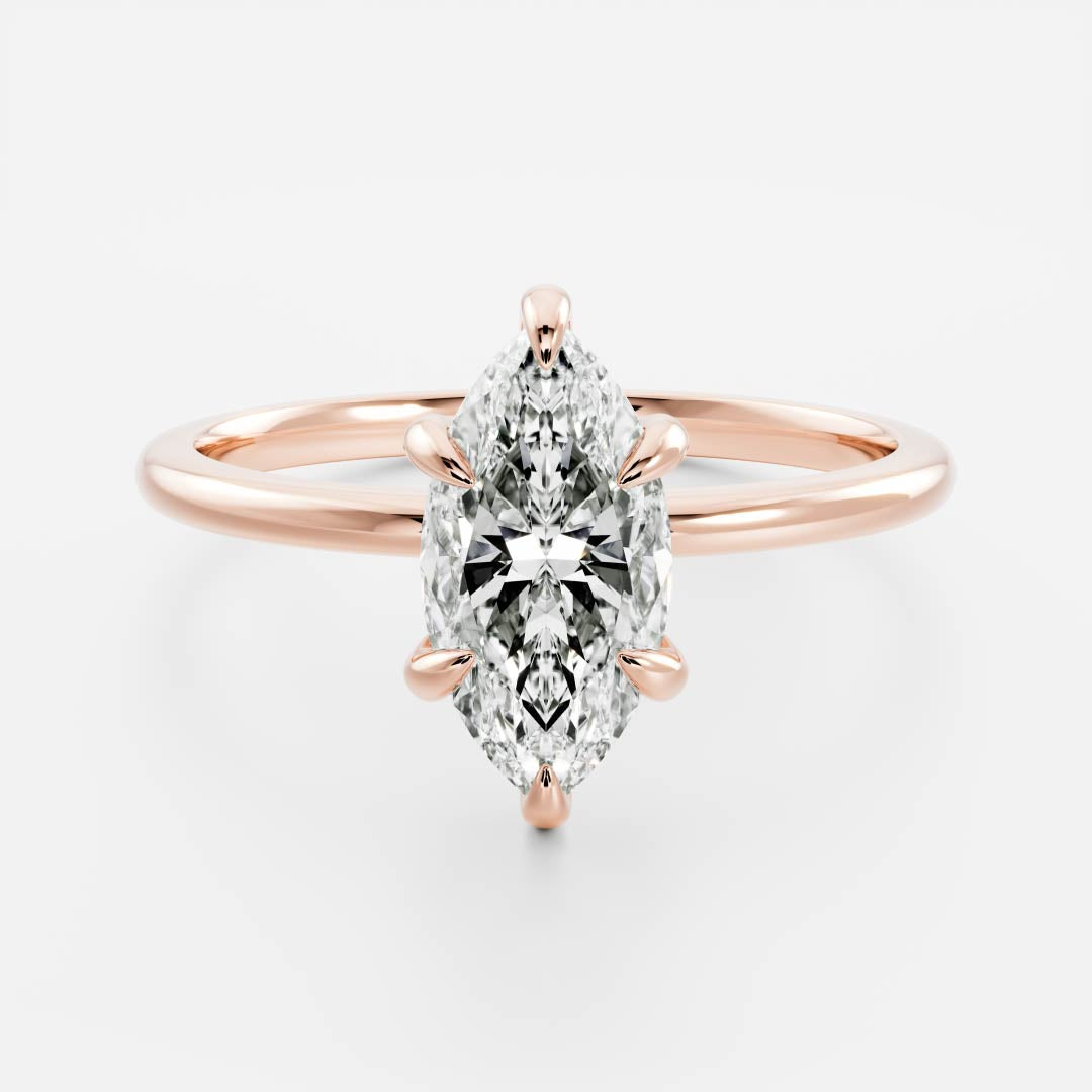 The Arie Ring - Marquise Solitaire