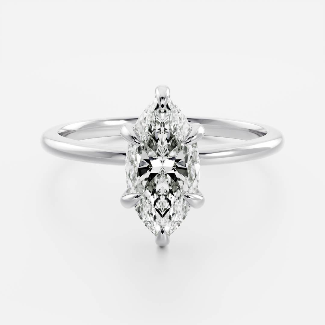 The Arie Ring - Marquise Solitaire