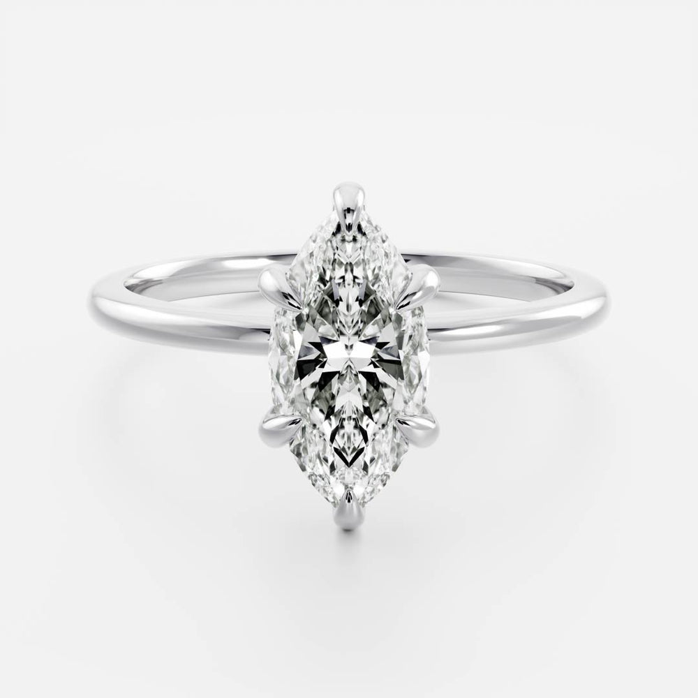 The Arie Ring - 2.4ct Moissanite Marquise Solitaire