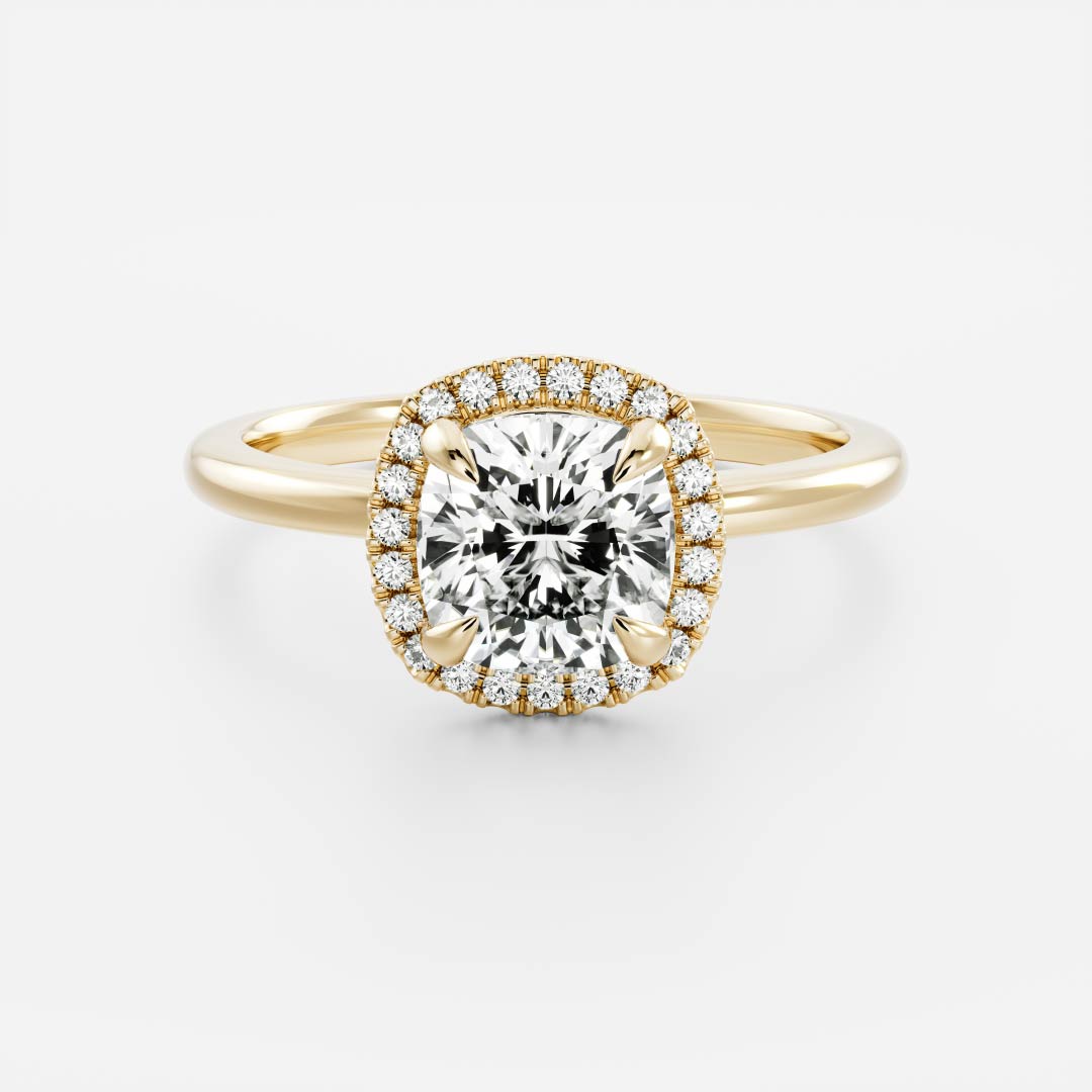 The Paloma Ring - Cushion Halo