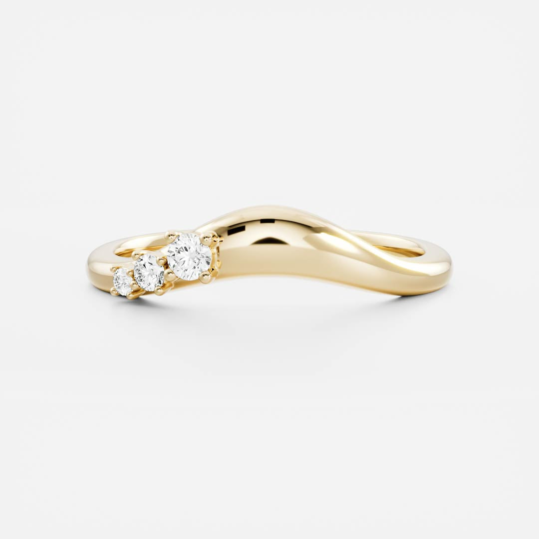 The Eve Ring - Curved Round Brilliant Ceremonial Ring