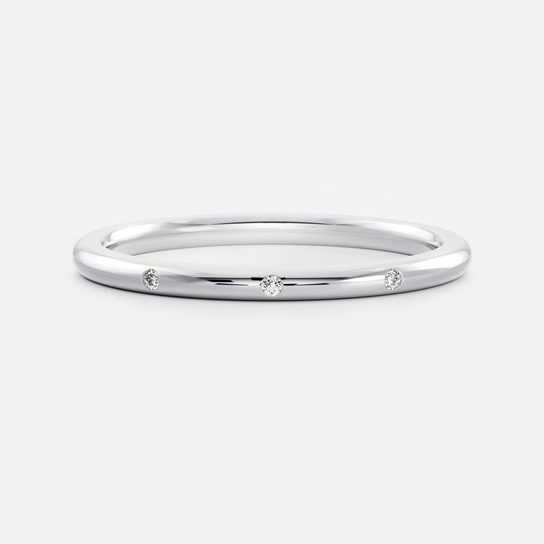 The Mae Ring - Inset Moissanite Band
