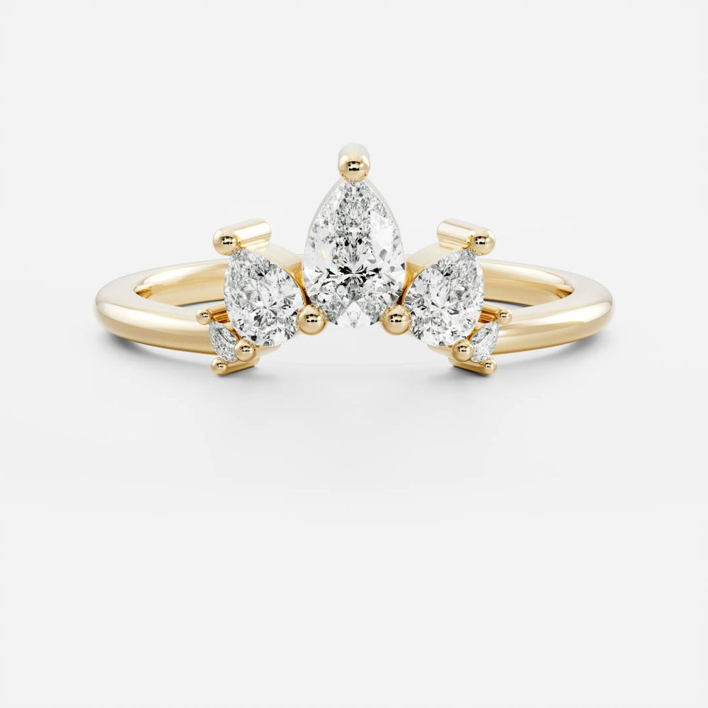 The Eleanor Ring - Crown Wedding Band