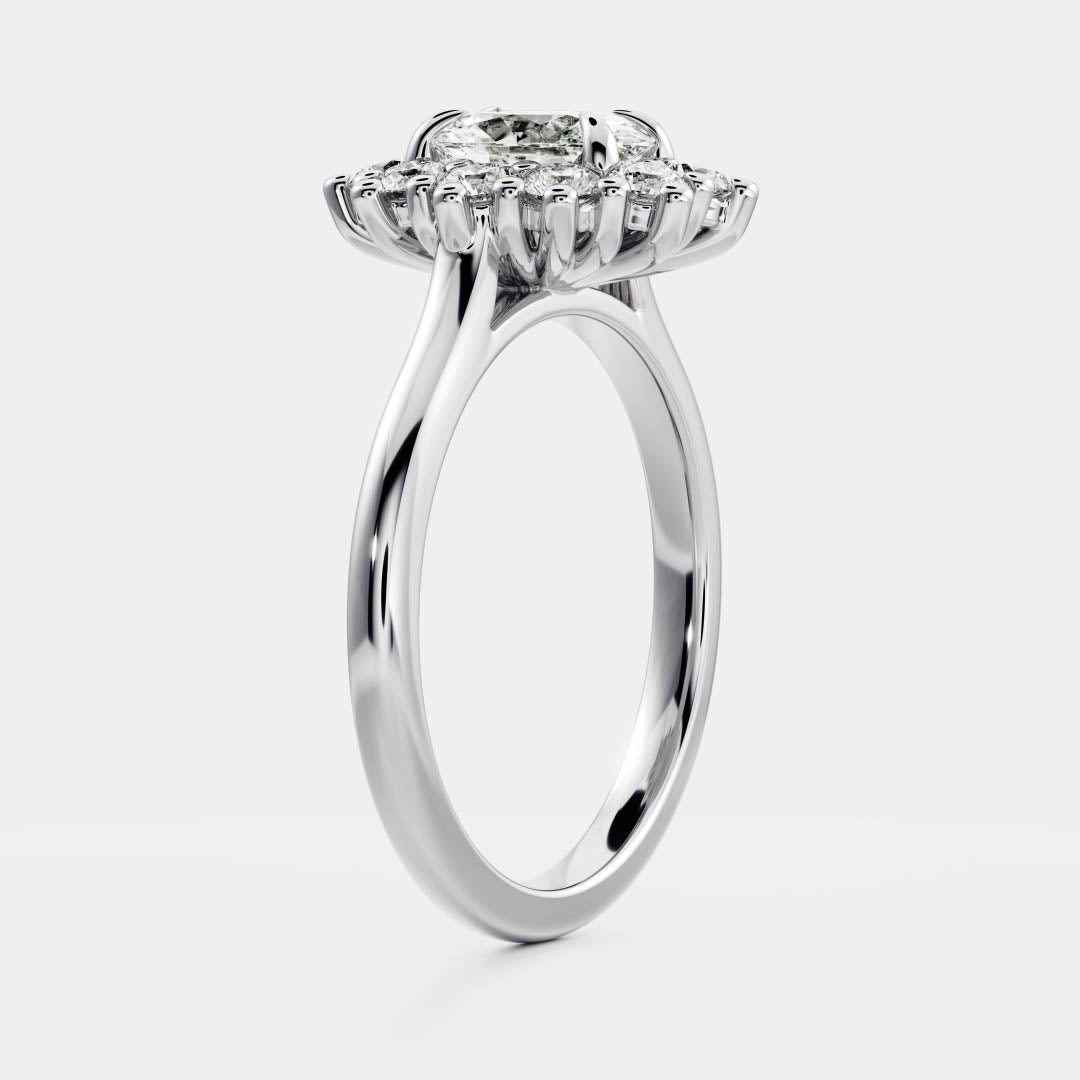 The Eloise Ring - Oval Antique Halo