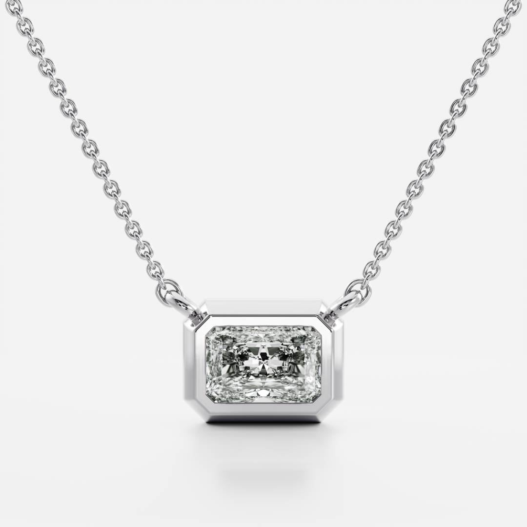 The Vera Necklace - Radiant Bezel Pendant