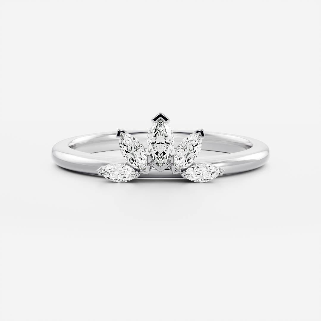 The Soleil Ring - Crown Wedding Band