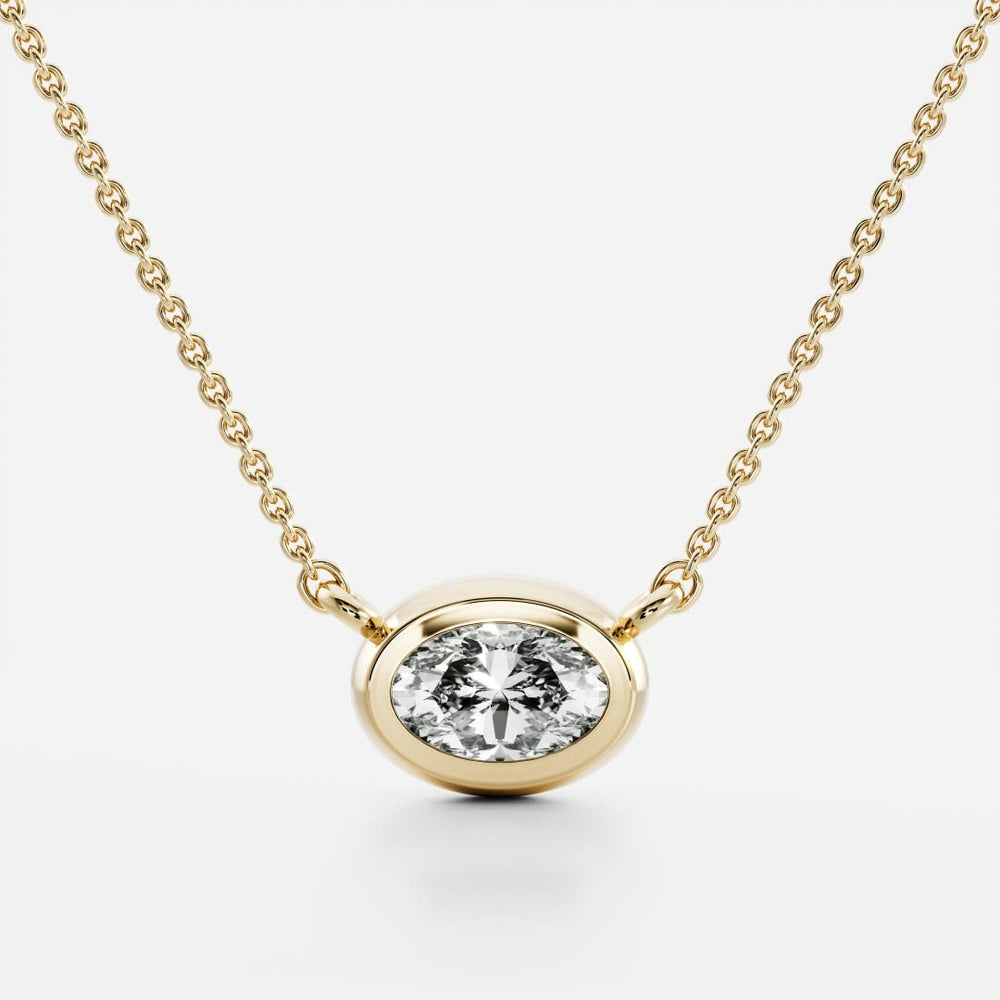 The Vera Necklace - Oval Bezel Pendant