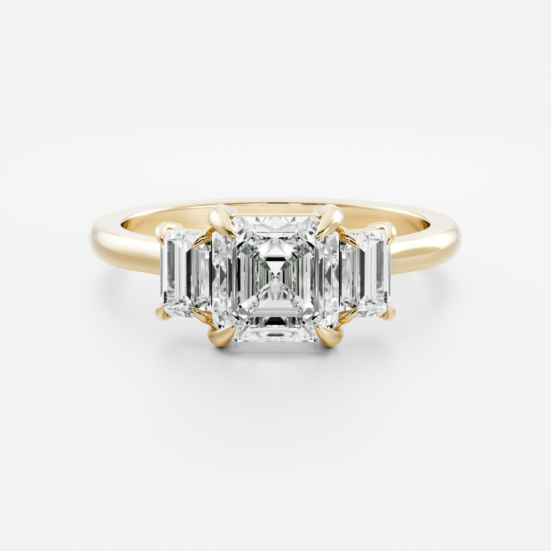 The Neave Ring - Asscher and Baguette Trilogy