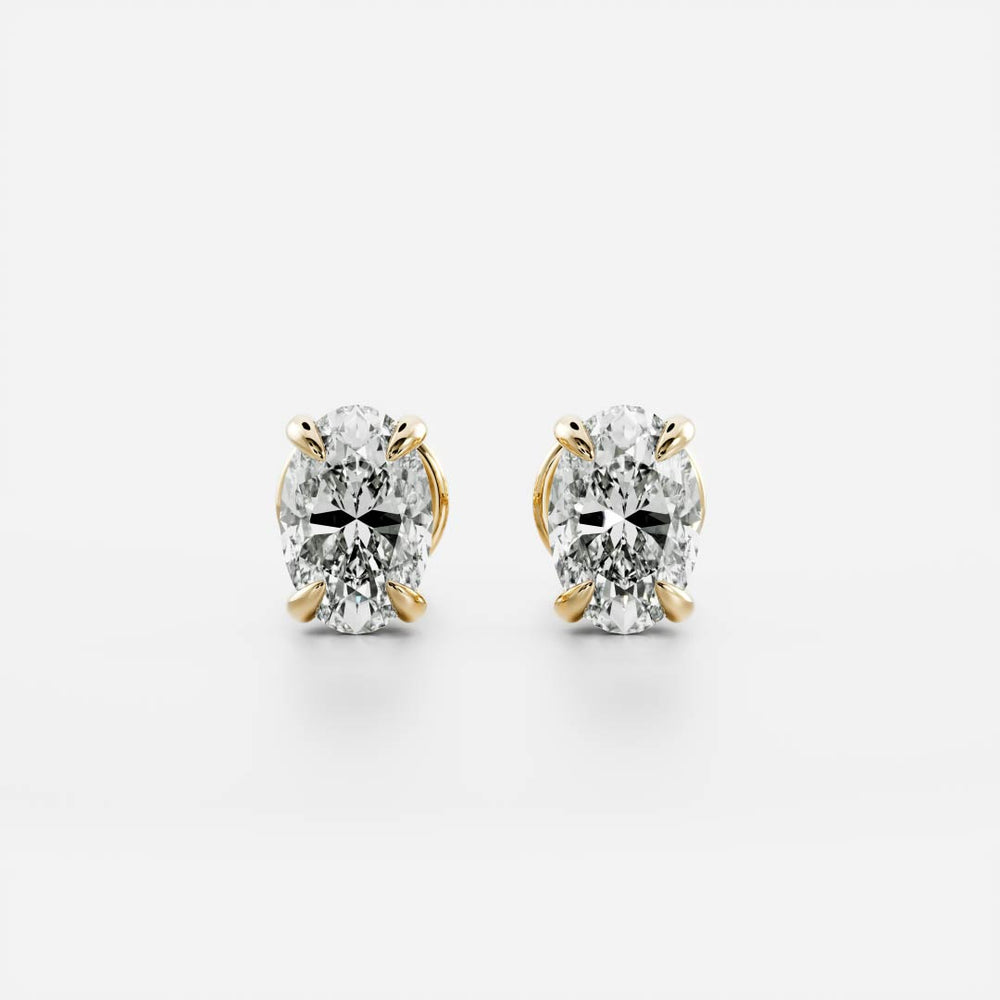 The Iris Earrings - 0.5ct Lab Diamond Oval Studs