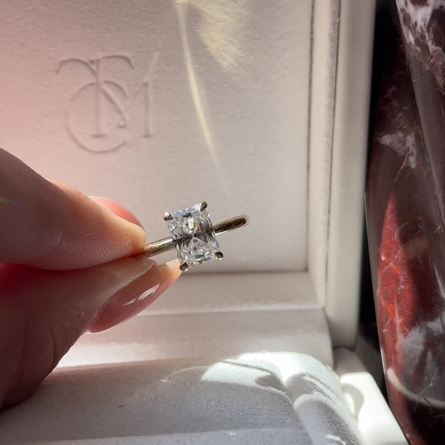 The Vienna Ring - 2ct Moissanite Radiant Solitaire